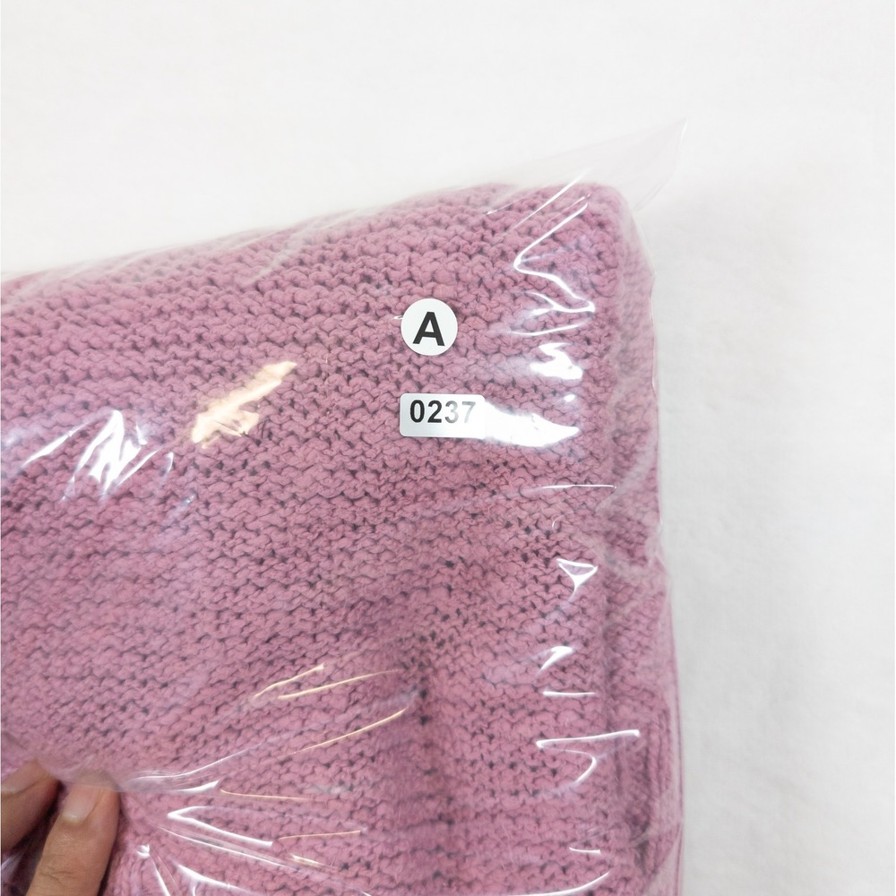 American Eagle Knit Sweater Women M Pink Ribbed Slouchy Soft Girl Cabincore Cozy - Picture 10 of 10